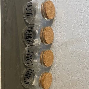 Rae Dunn Clear Glass Jars with Cork Lids